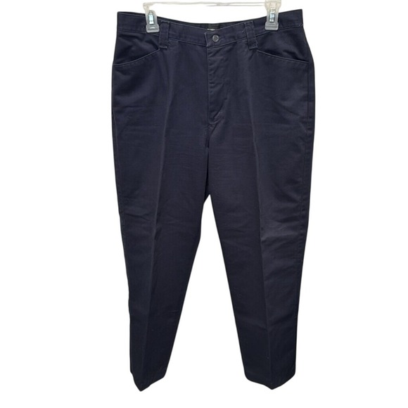 Lee Performance Khakis Flat Front‎ Pants, Size Unspecified, Navy Blue - Picture 1 of 4